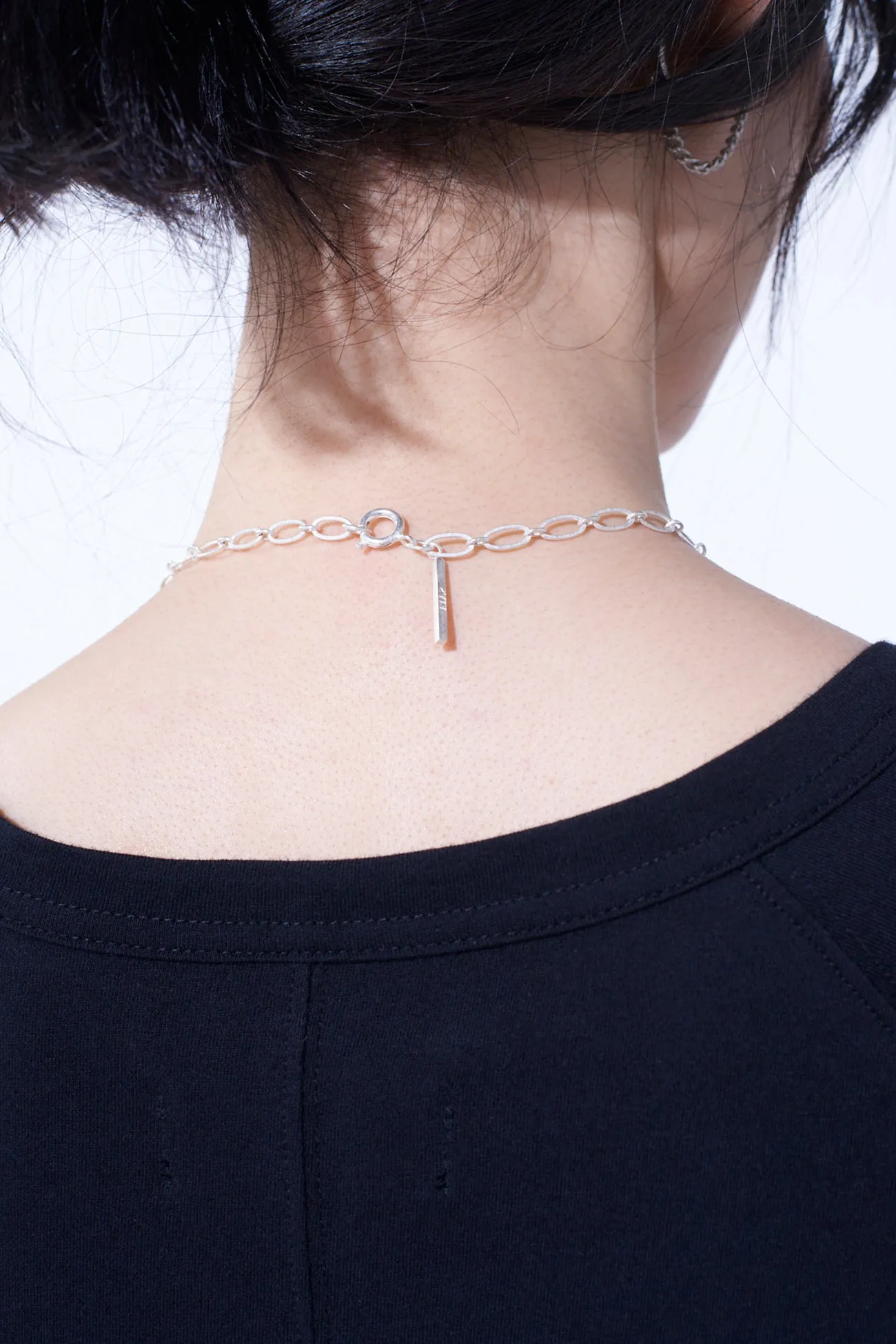 SAFETY PINS ONYX NECKLACE