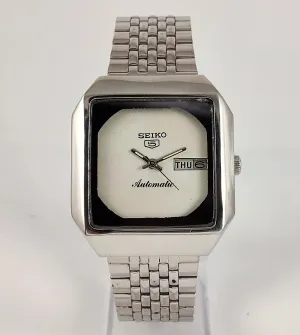 Seiko 5 White Dial 17 Jewels 6309A Day Date Automatic Men's Watch