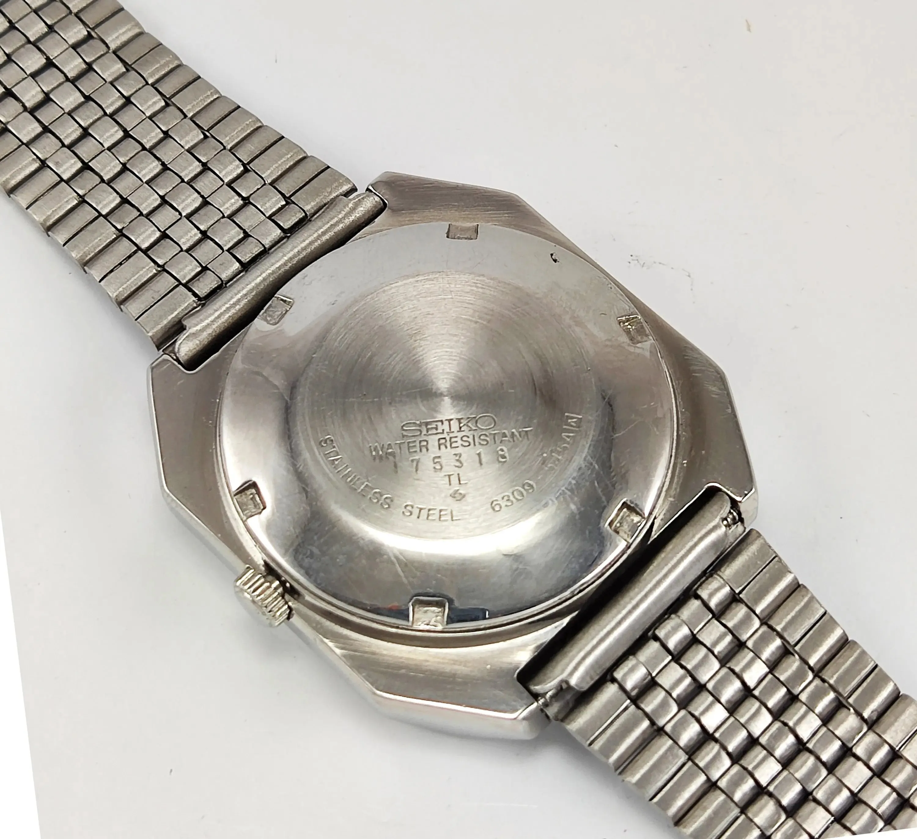Seiko 5 White Dial 17 Jewels 6309A Day Date Automatic Men's Watch