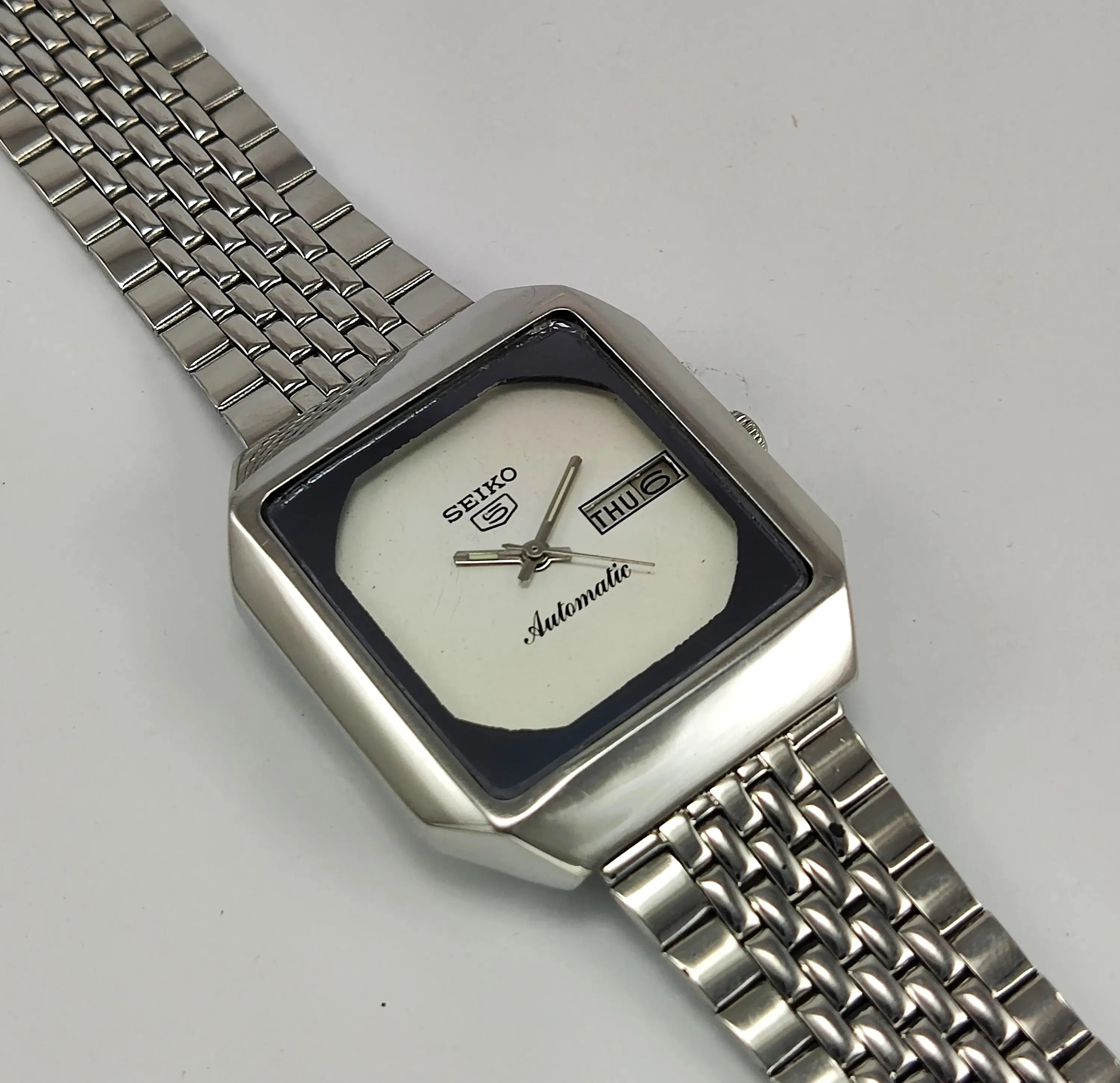 Seiko 5 White Dial 17 Jewels 6309A Day Date Automatic Men's Watch