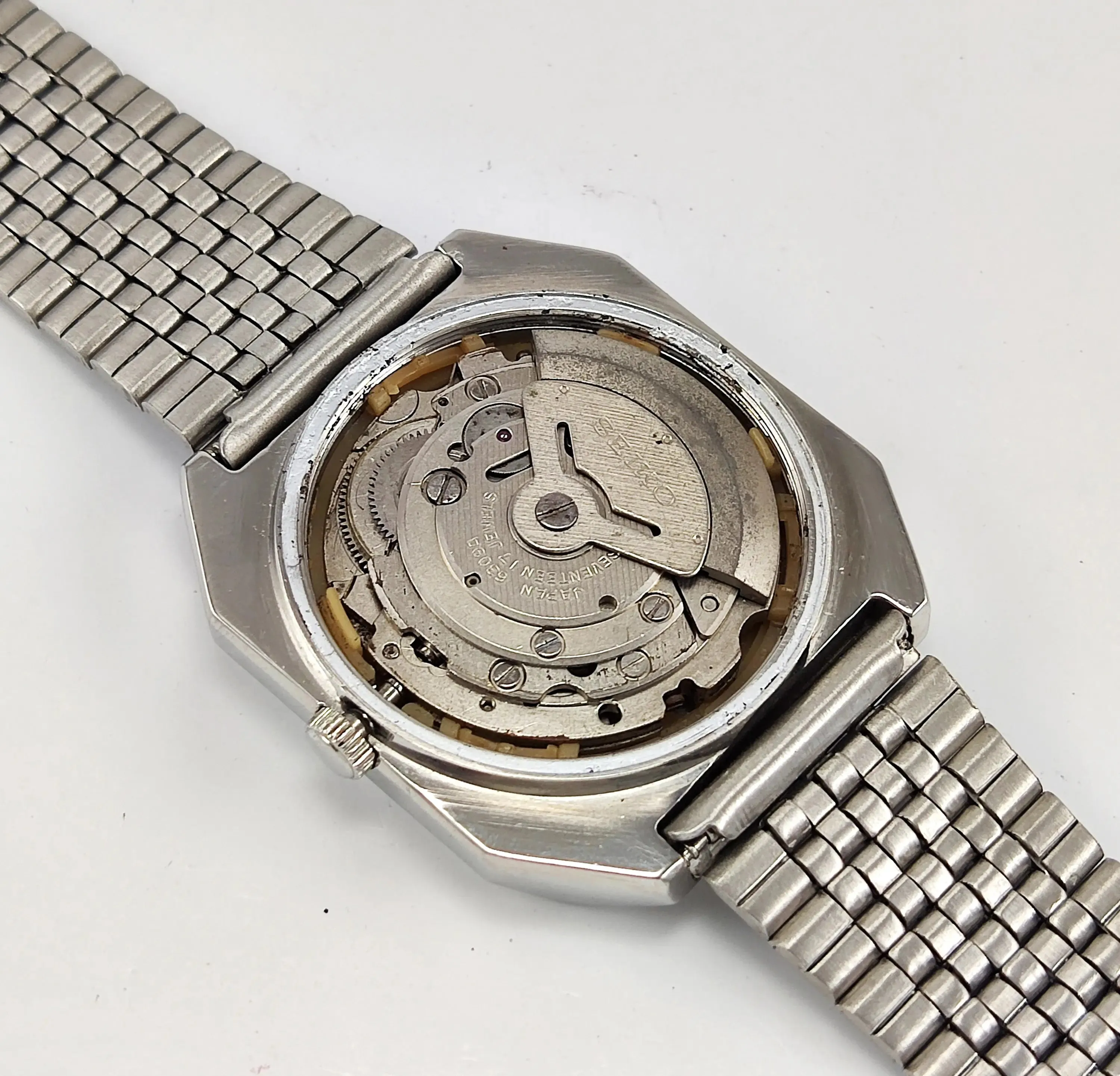 Seiko 5 White Dial 17 Jewels 6309A Day Date Automatic Men's Watch