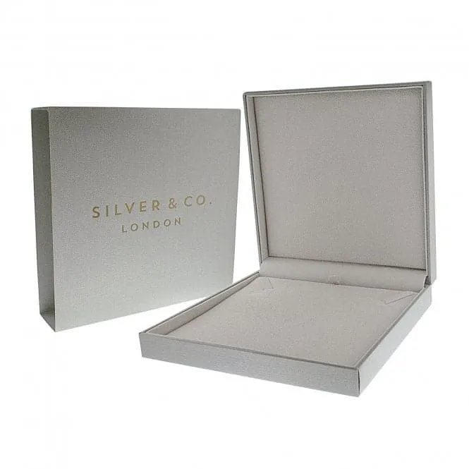 Silver & Co Square Cubic Zirconia Line Necklace SNG0012