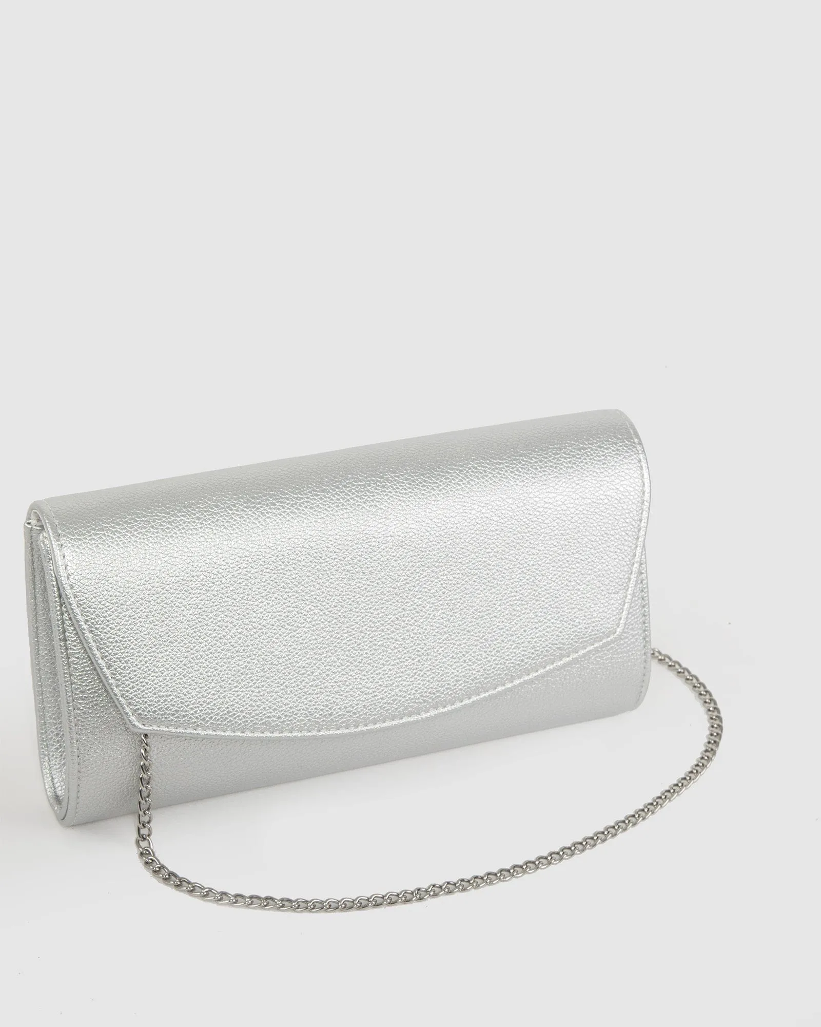 Silver Sammi Evening Clutch Bag