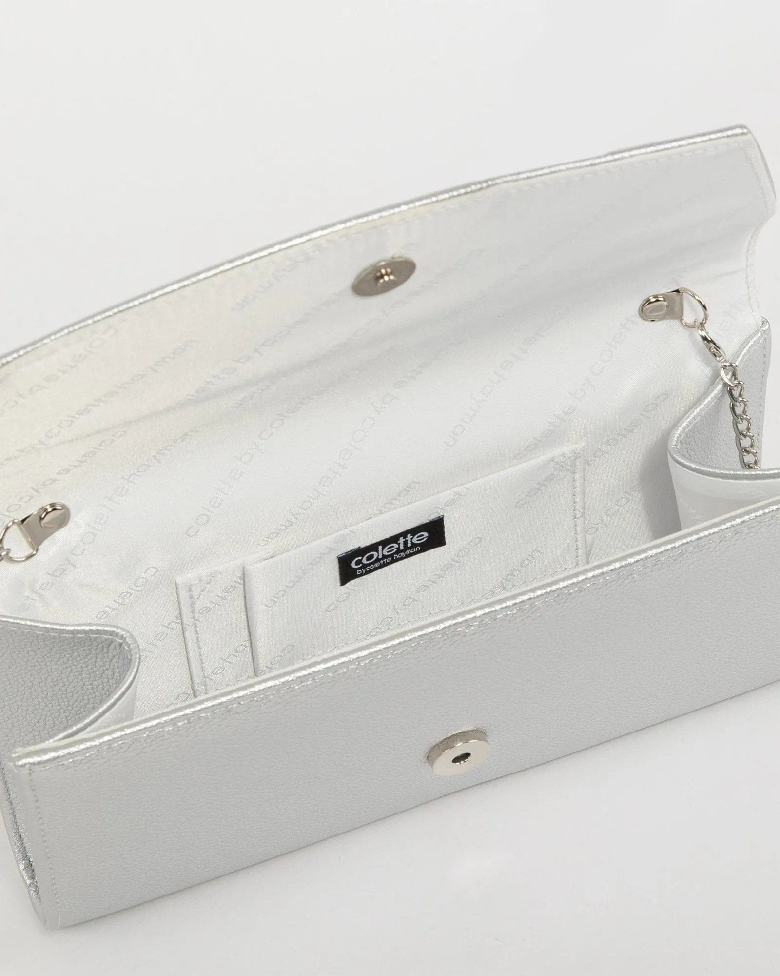 Silver Sammi Evening Clutch Bag