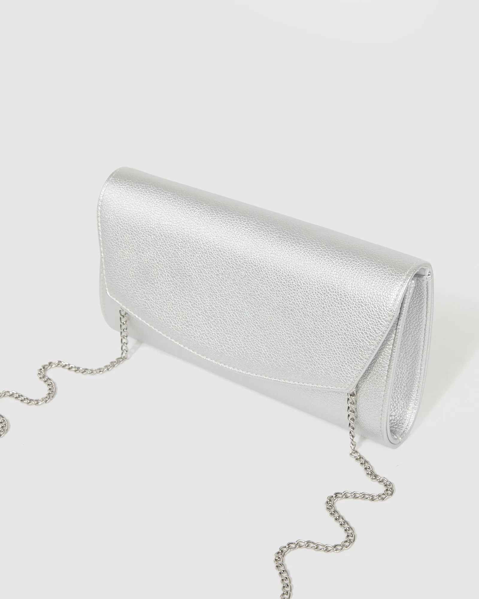 Silver Sammi Evening Clutch Bag