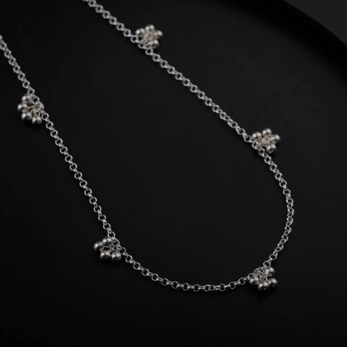 Silver Short Chain with Ghungroo