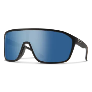 Smith Boomtown Matte Black Frame - ChromaPop Polarized Blue Mirror Lens - Polarized Sunglasses