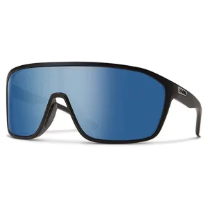 Smith Unisex Matte Black Frame Chromapop Blue Mirror Lens Polarized Boomtown Active Sunglasses - 20493200399XX