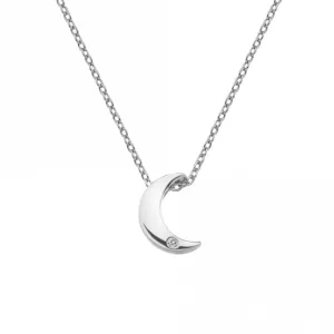 Sterling Silver Diamond Amulets Crescent Pendant DP723
