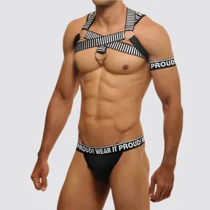 Wear It Proud! Cross Chest Harness & V Cut Matching Briefs