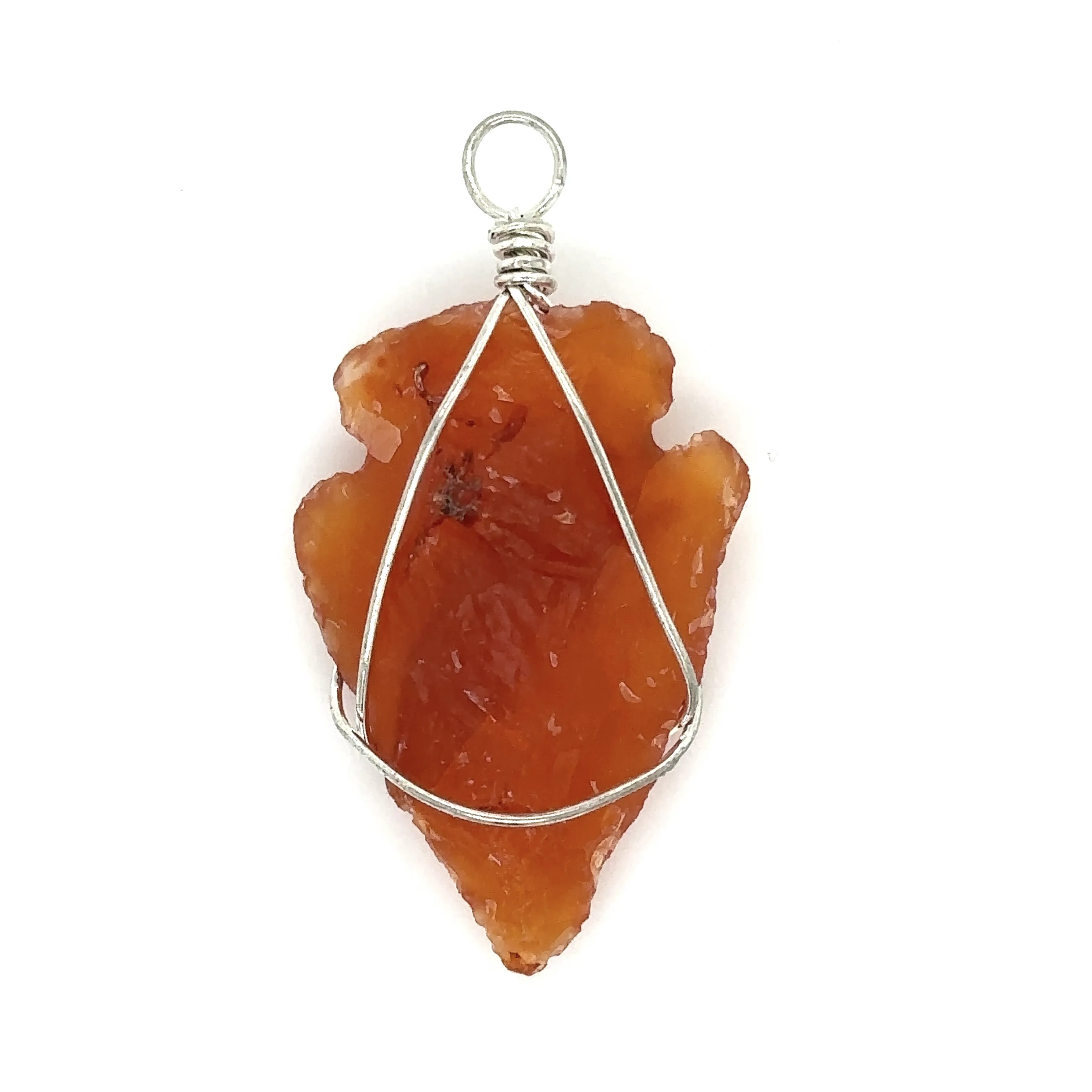 Wire Wrapped Stone Arrowhead Pendants