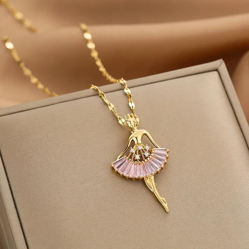 Women Zircon Jewelry Pendant Necklace
